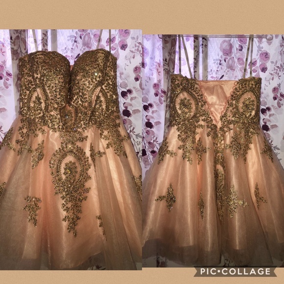 a cute mini strapless pink dress - Picture 1 of 3